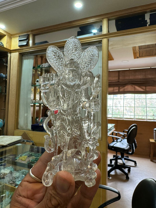 Lord shiva in clear quartz