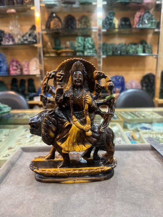 Goddess Durga in tiger eye