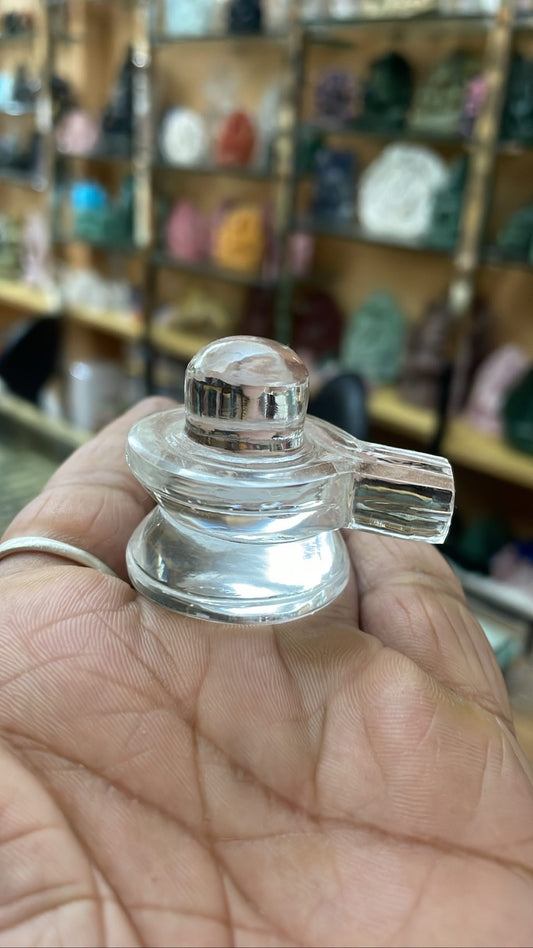 Clear quartz Shivlingam