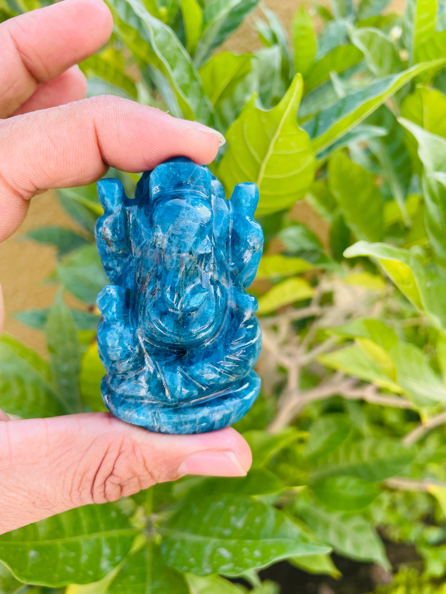 Ganesha in Apatite Gemstone