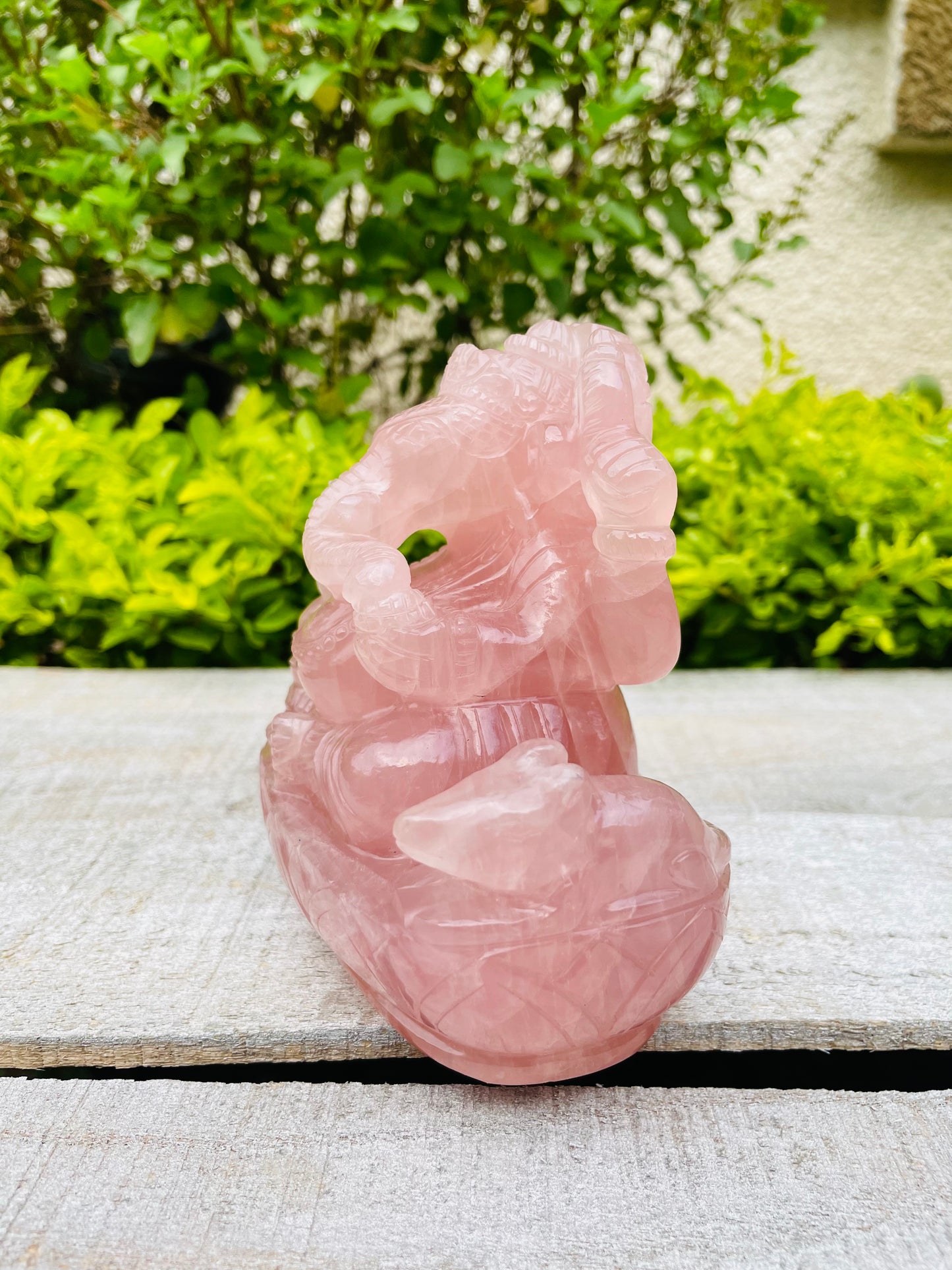 Rose Quartz Ganesha in top quality