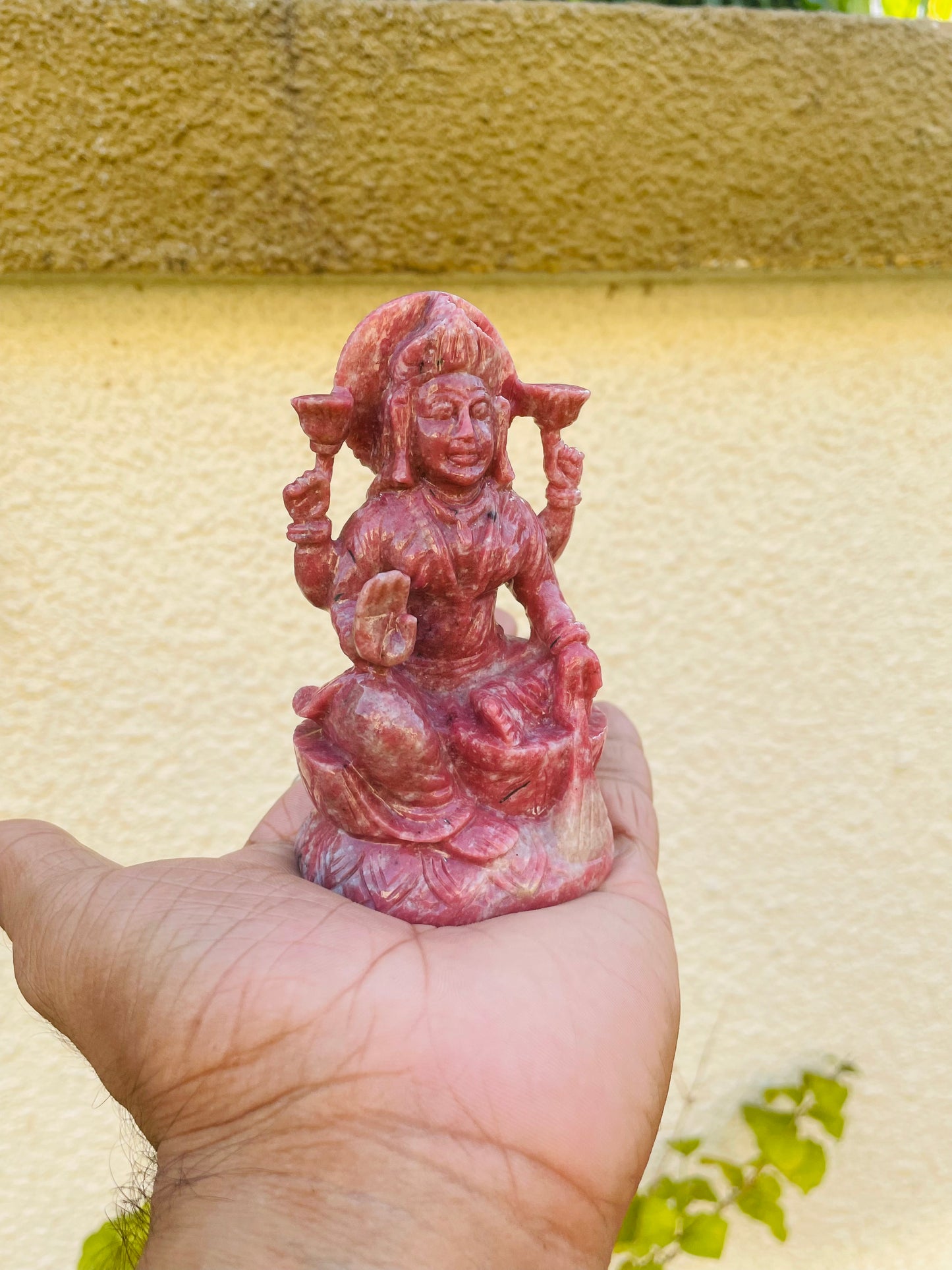 Goddess Laxmi in Thulite Gemstone