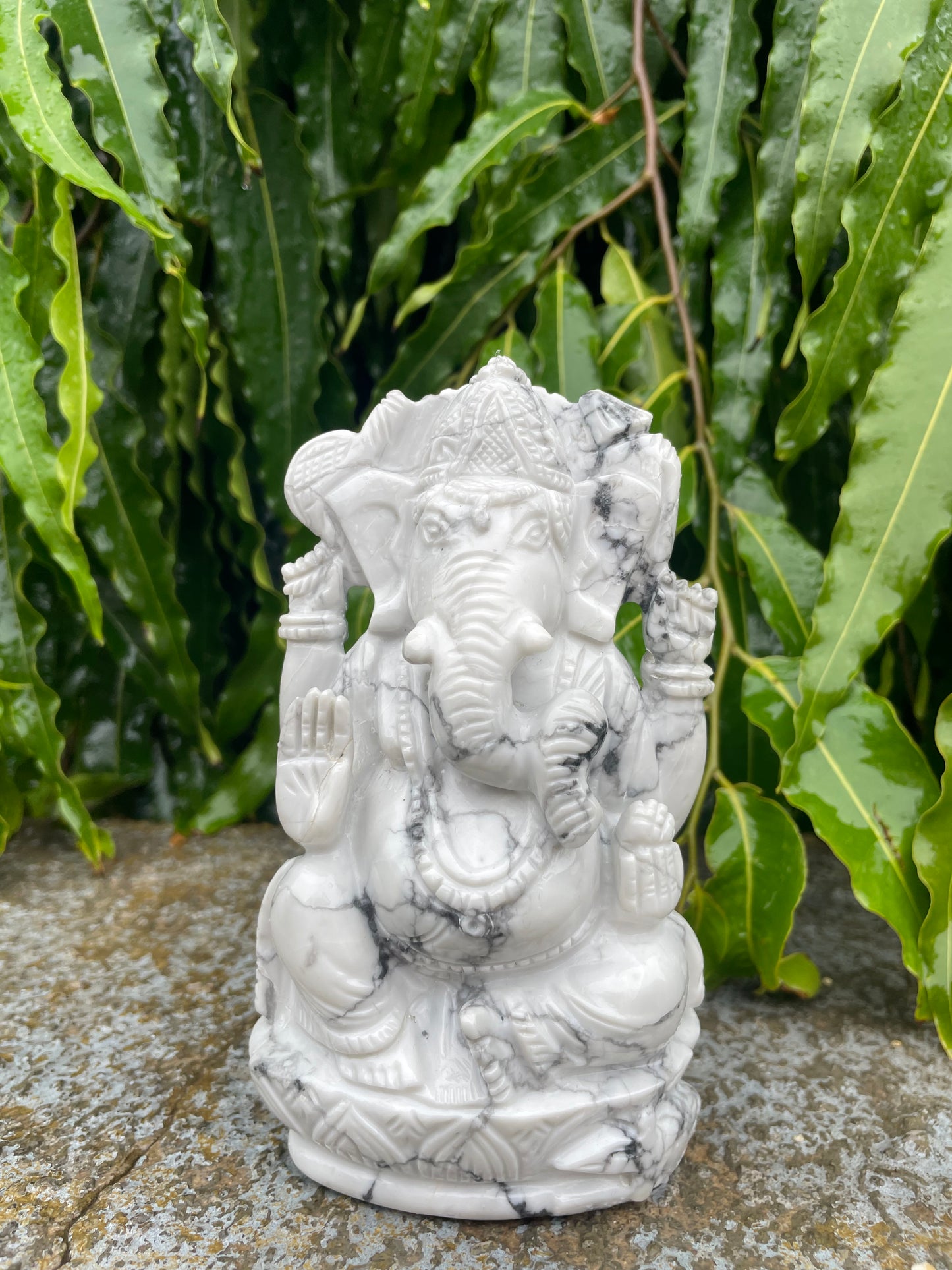 Ganesha in Howlite Gemstone