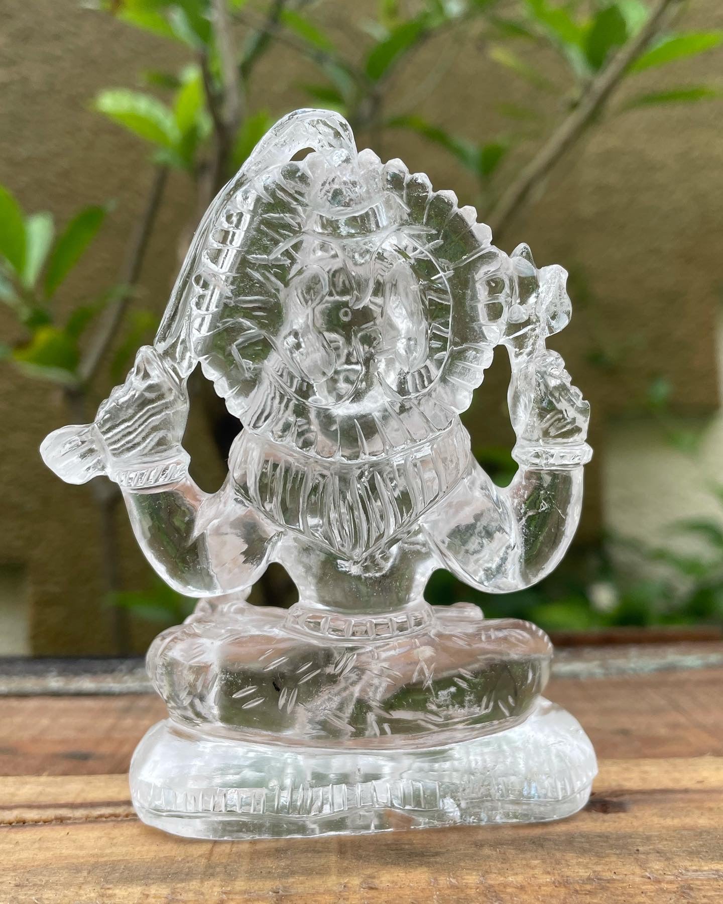 Shiva in clear quartz