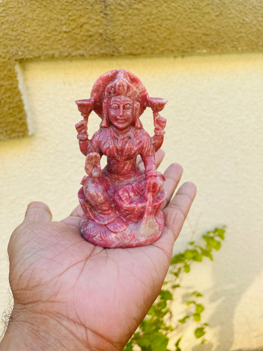 Goddess Laxmi in Thulite Gemstone