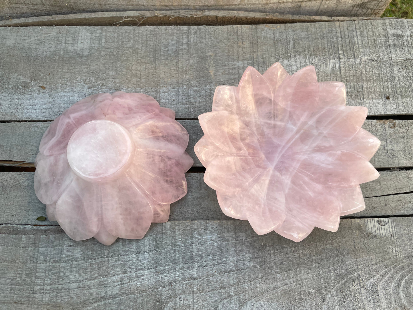 Rose Quartz Lotus bowls