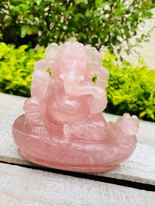 Rose Quartz Ganesha in top quality