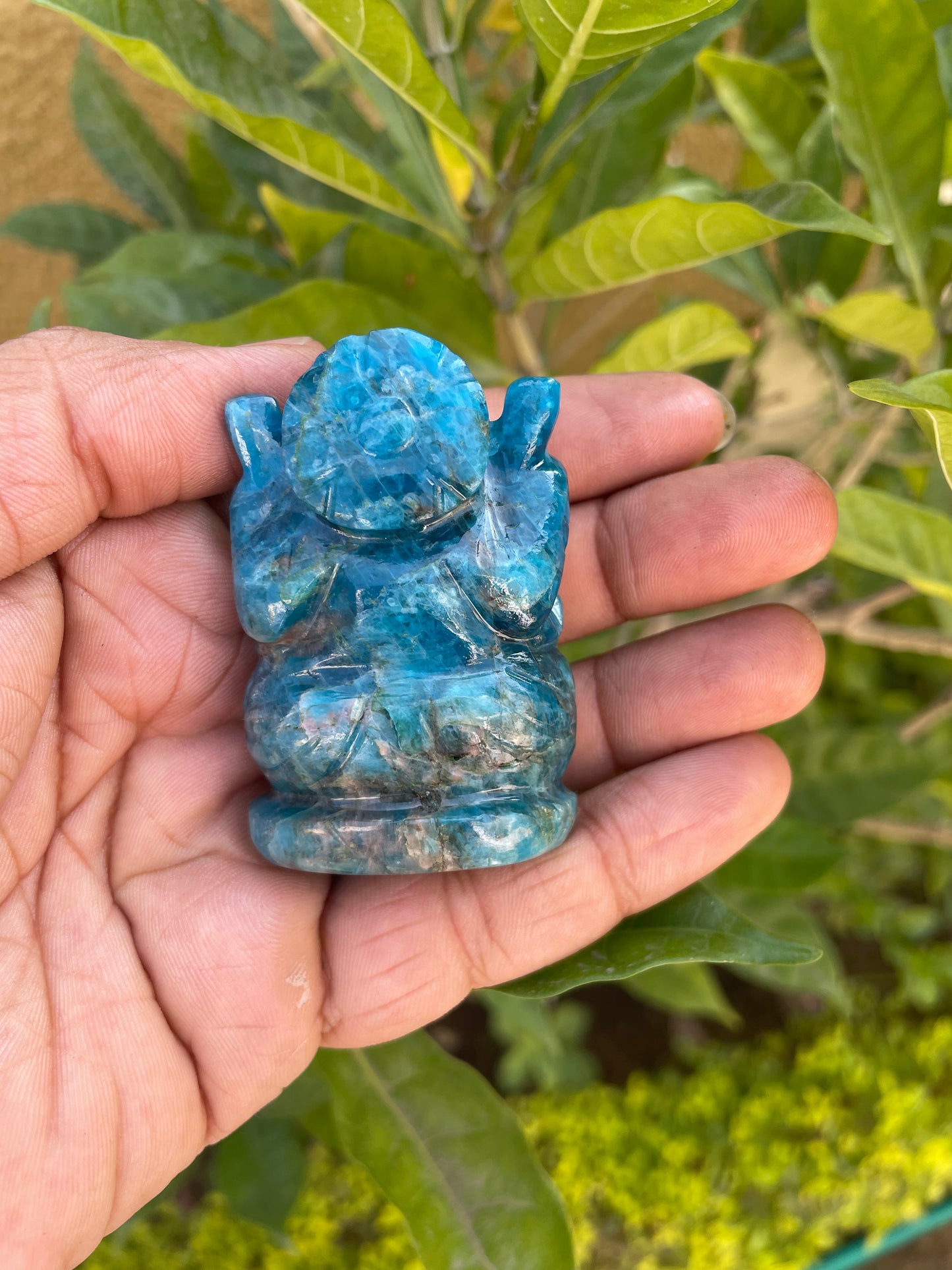 Ganesha in Apatite Gemstone