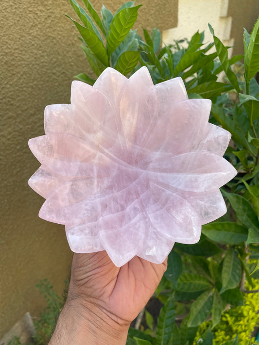 Rose Quartz Lotus bowls