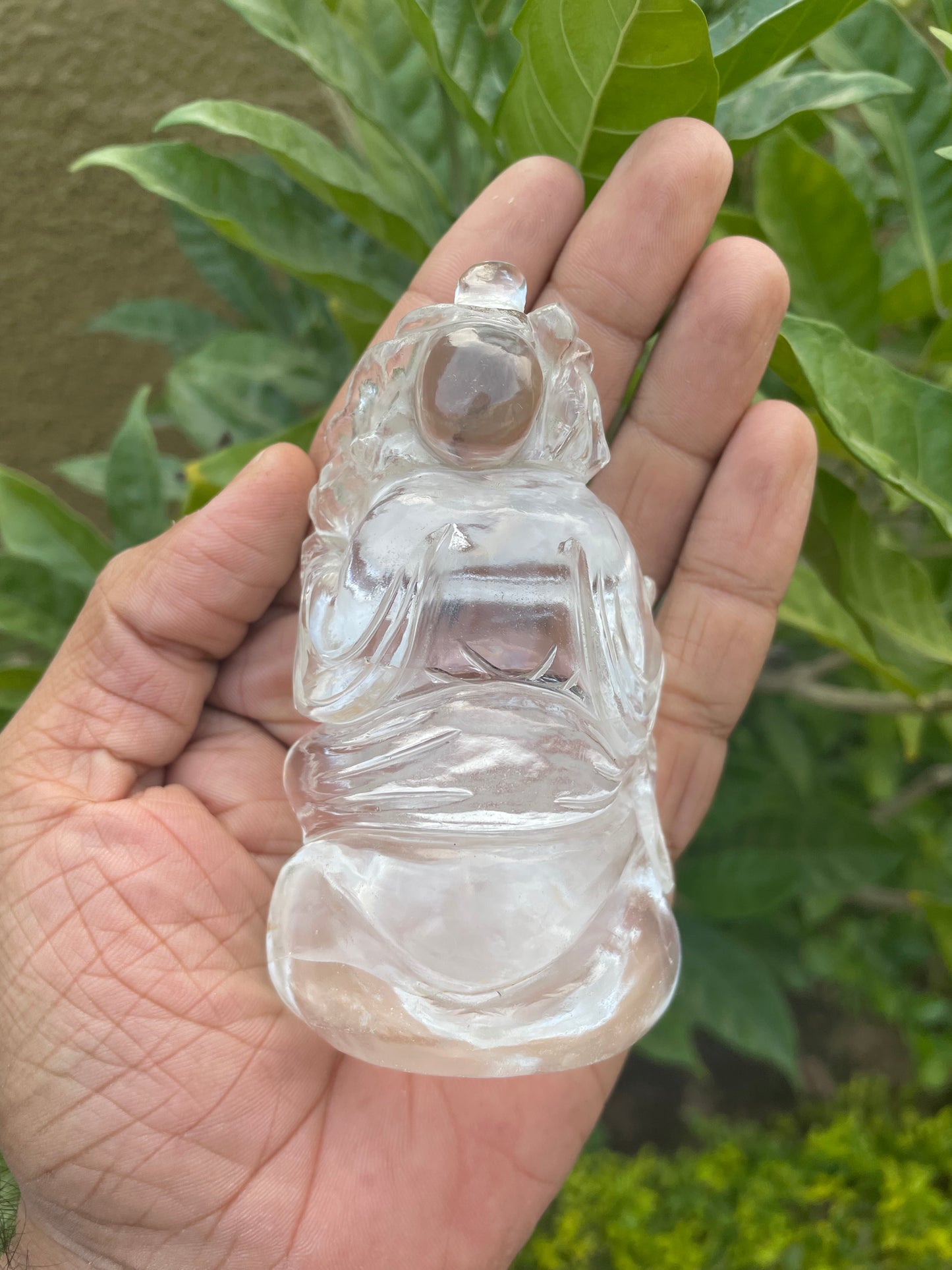 Clear quartz Laughing buddha