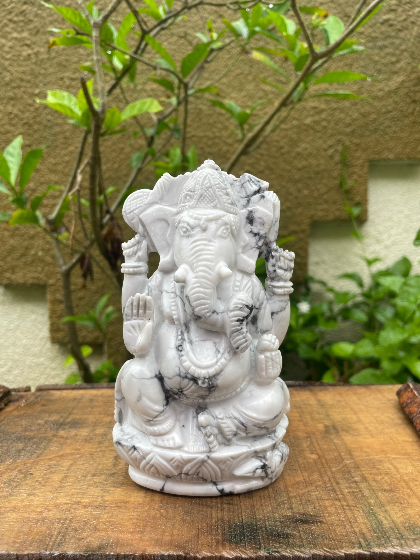 Ganesha in Howlite Gemstone