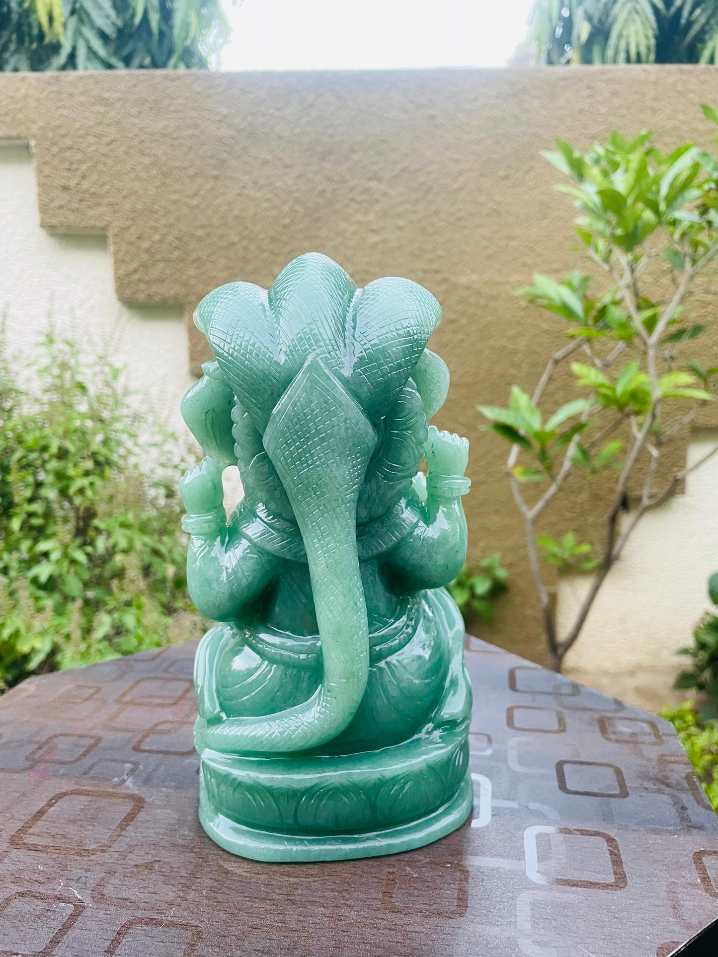 Ganesha in Green Aventurine