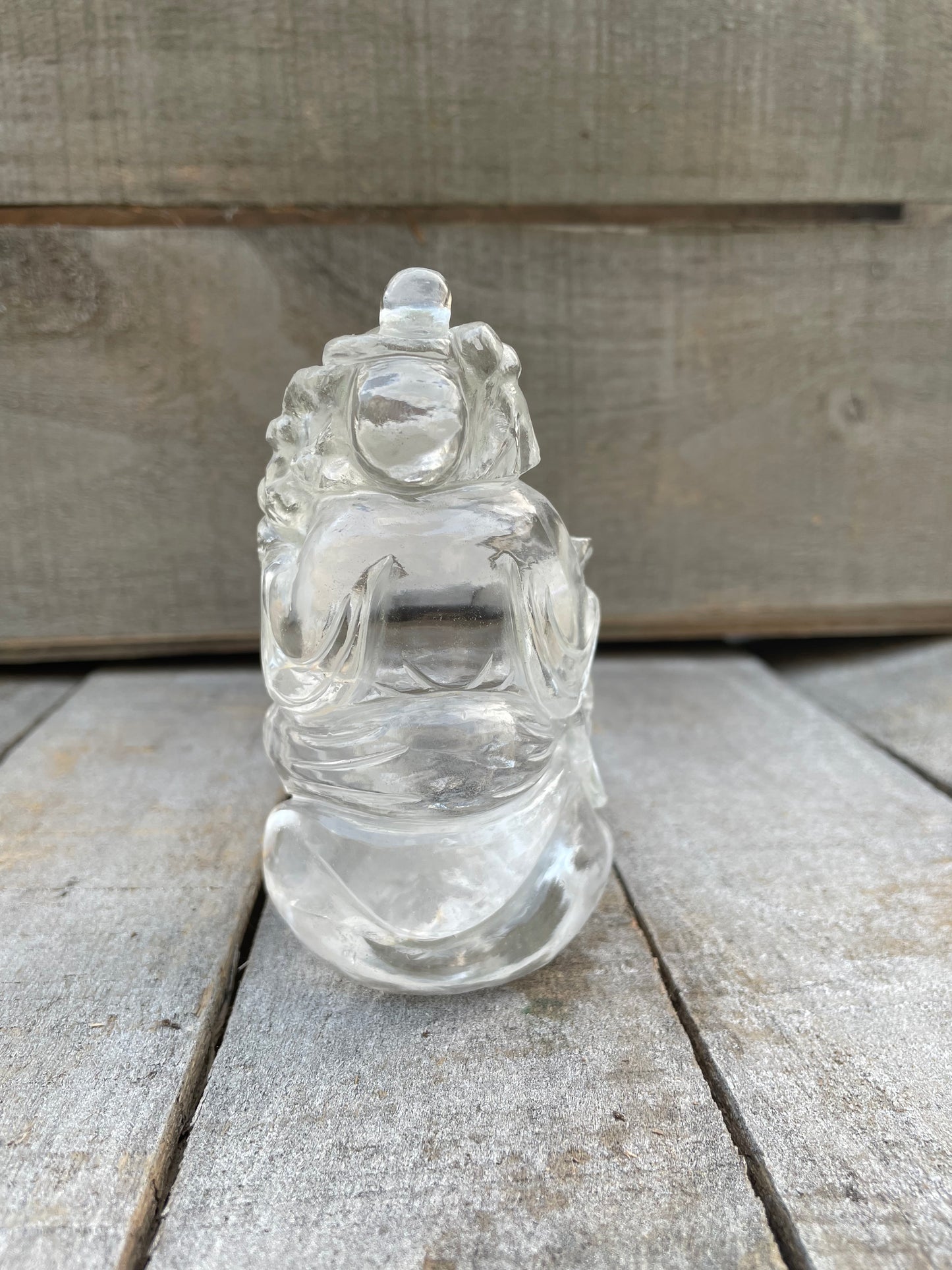 Clear quartz Laughing buddha