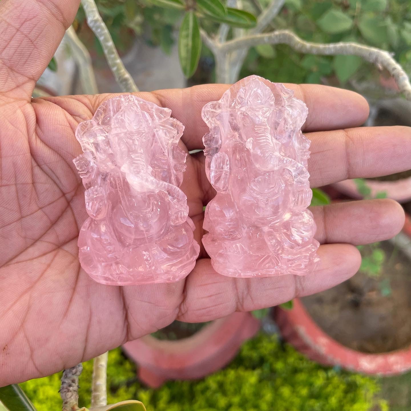 Rose Quartz ganesha