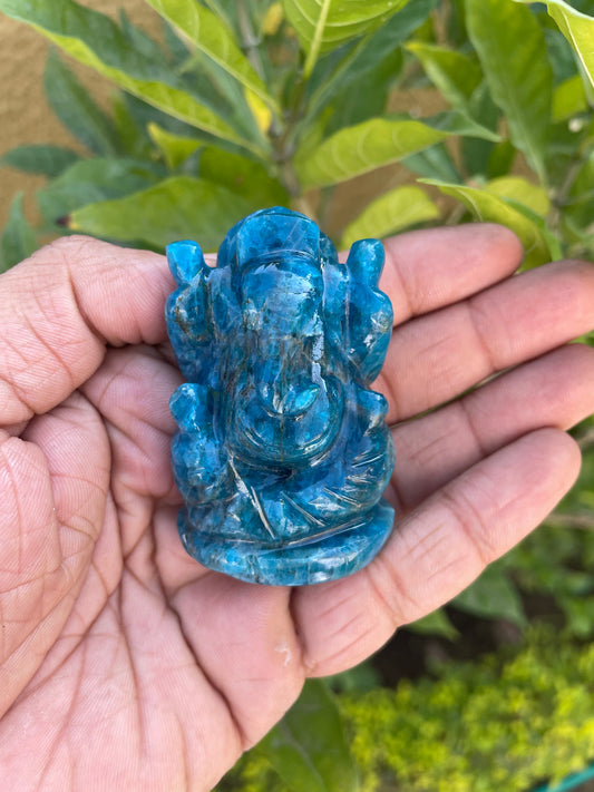 Ganesha in Apatite Gemstone