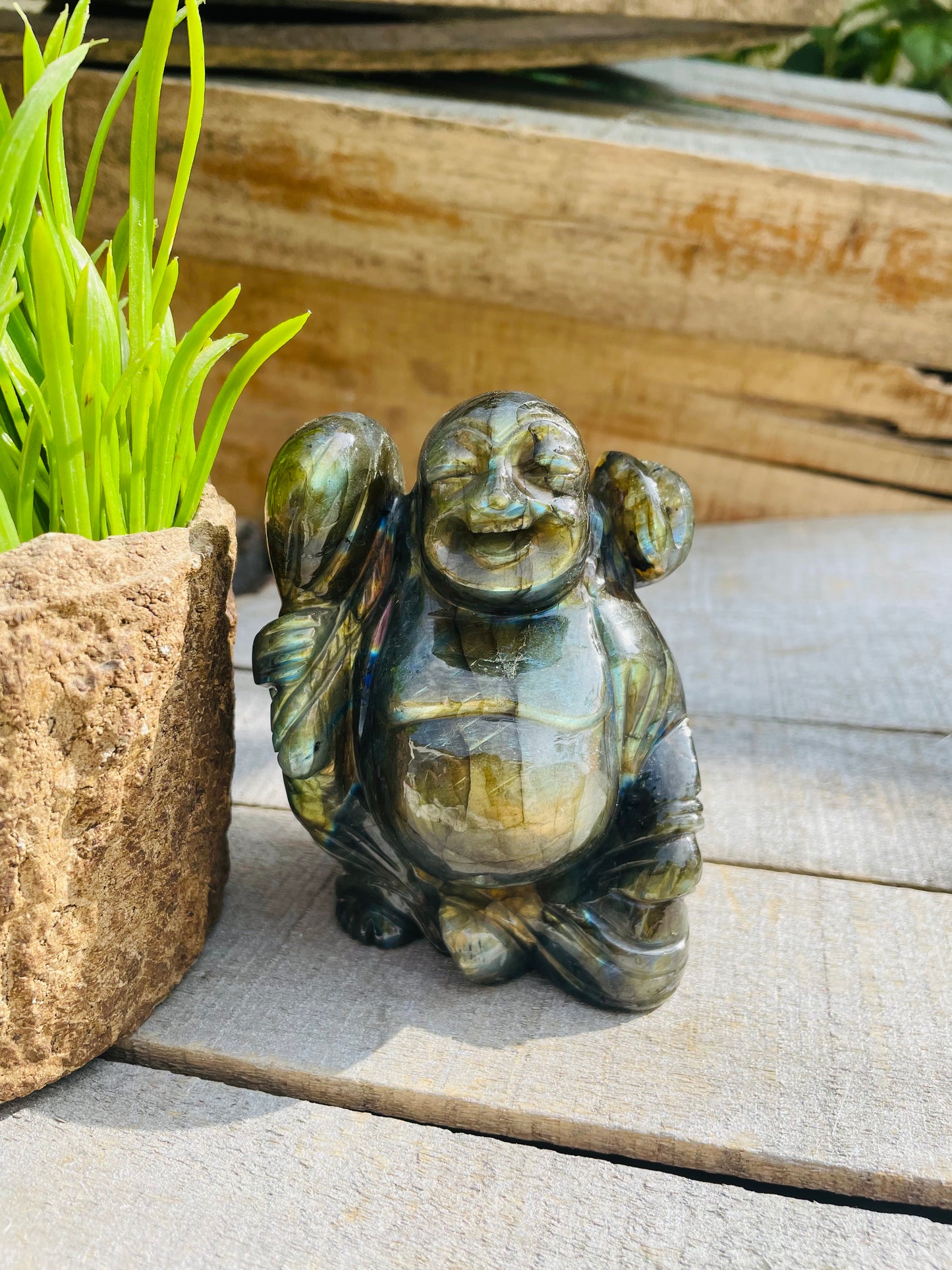 Labradorite Laughing buddha