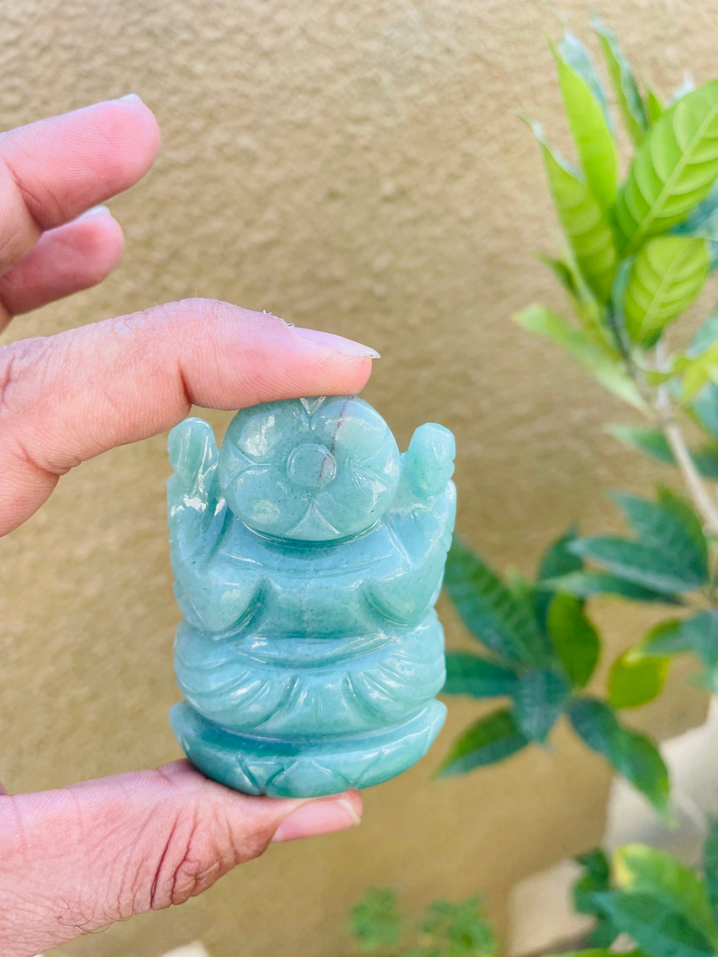 Green aventurine Ganesha