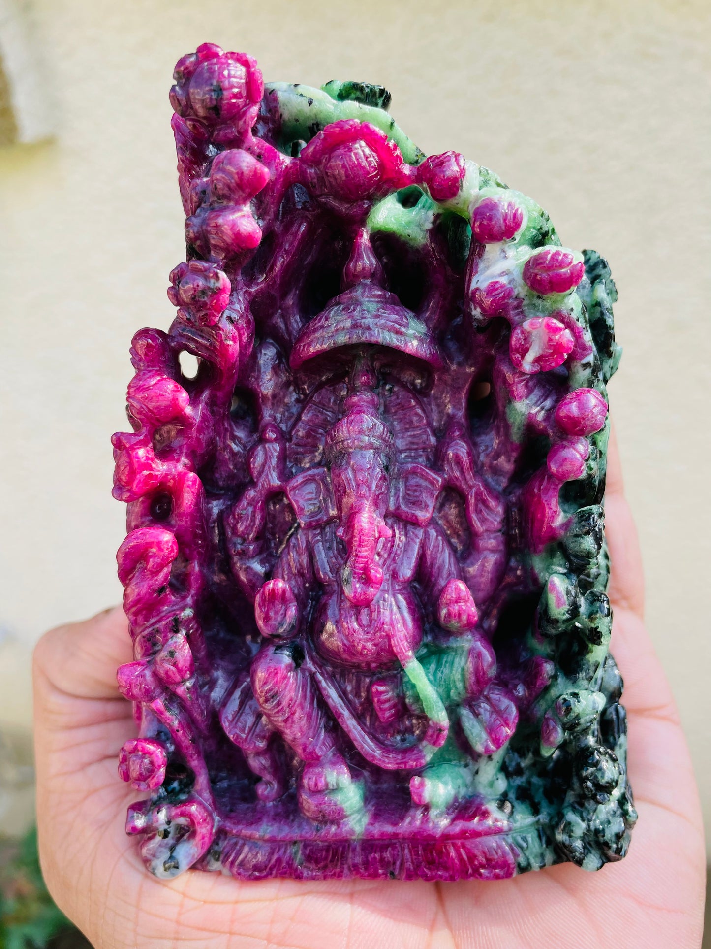 Ruby Zoisite Ganesha