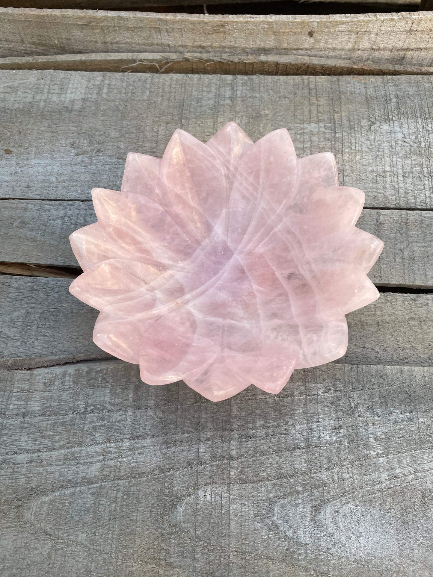 Rose Quartz Lotus bowls