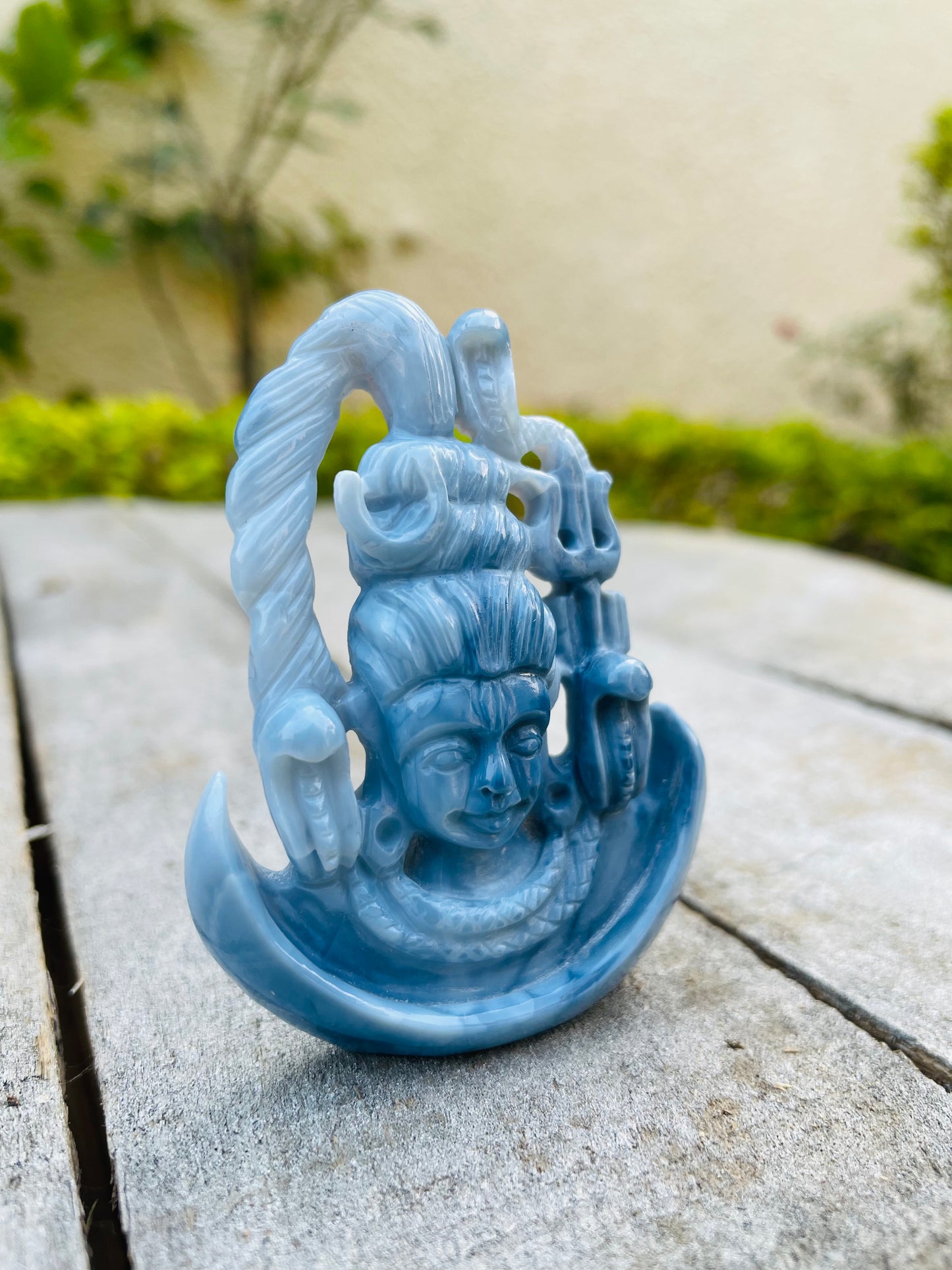 Blue Opal shiva head