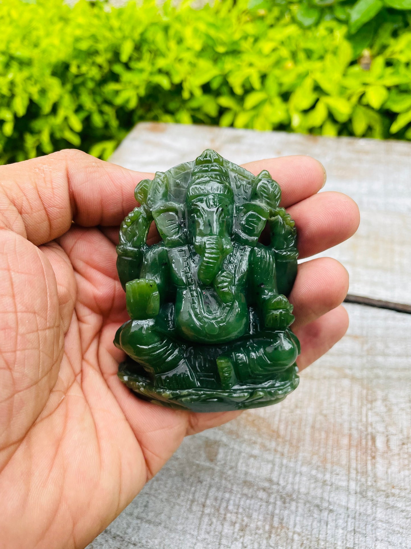 Nephrite jade ganesha