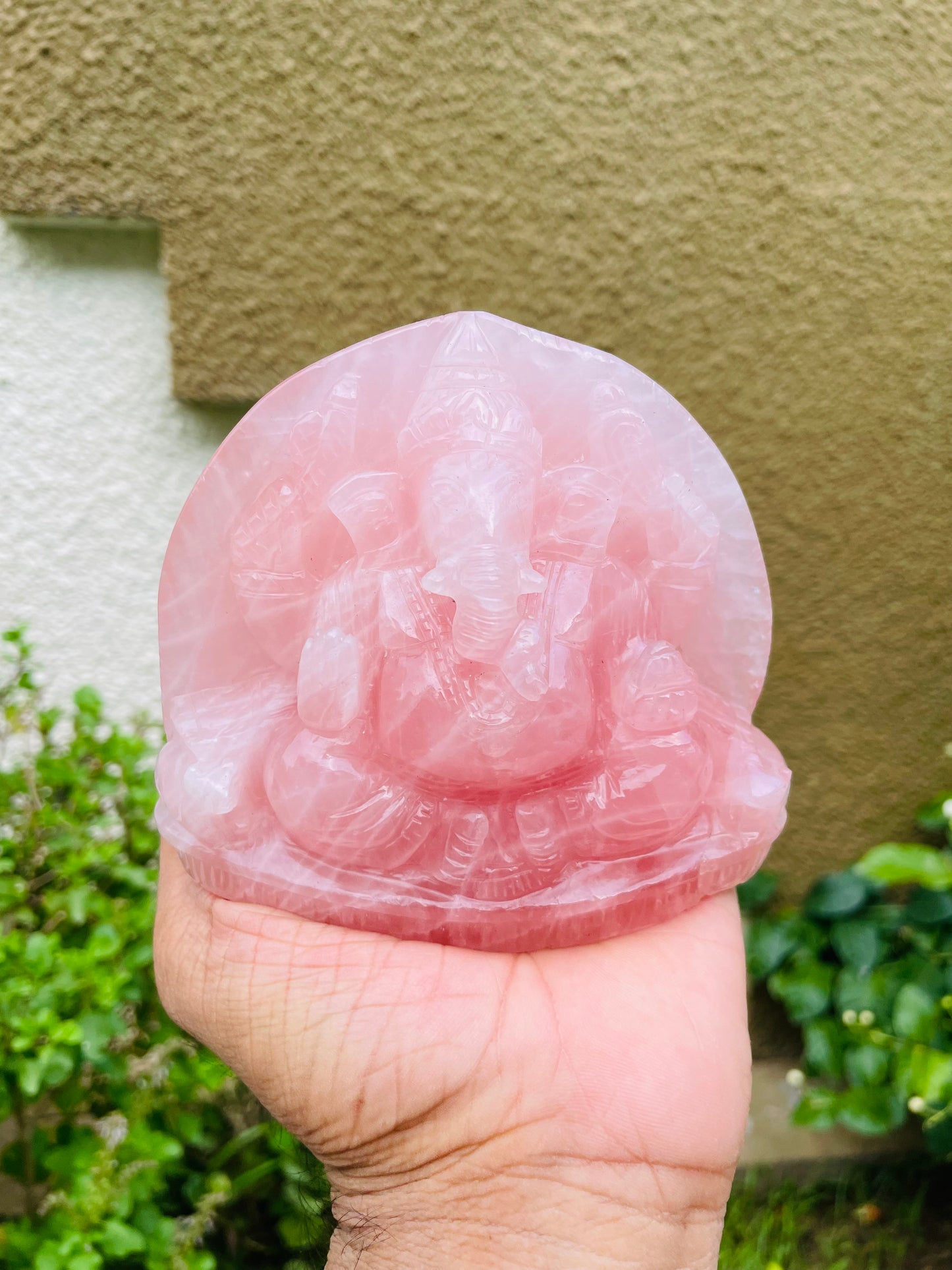 Rose Quartz Ganesha