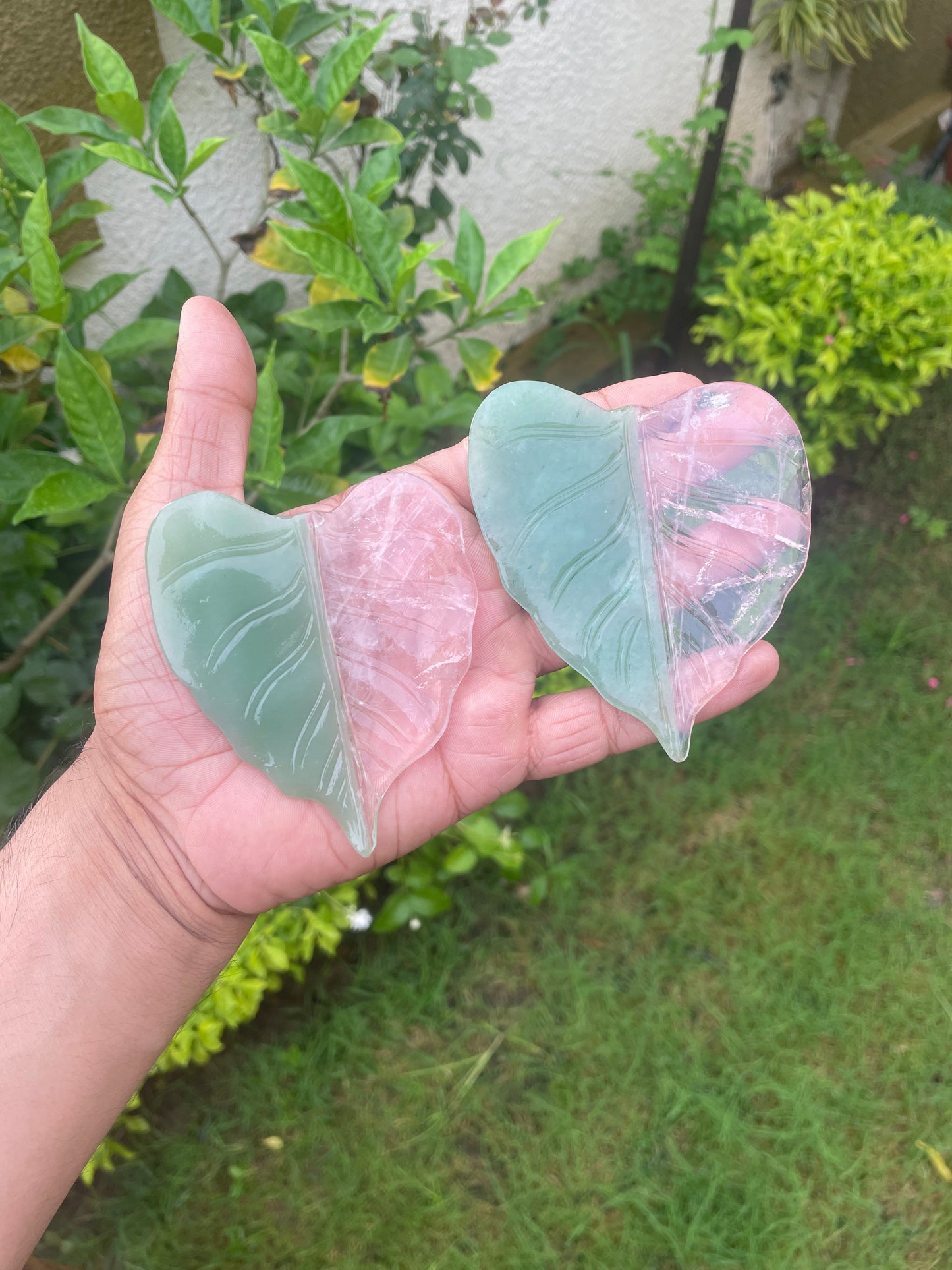 Rose and green Aventurine leaf