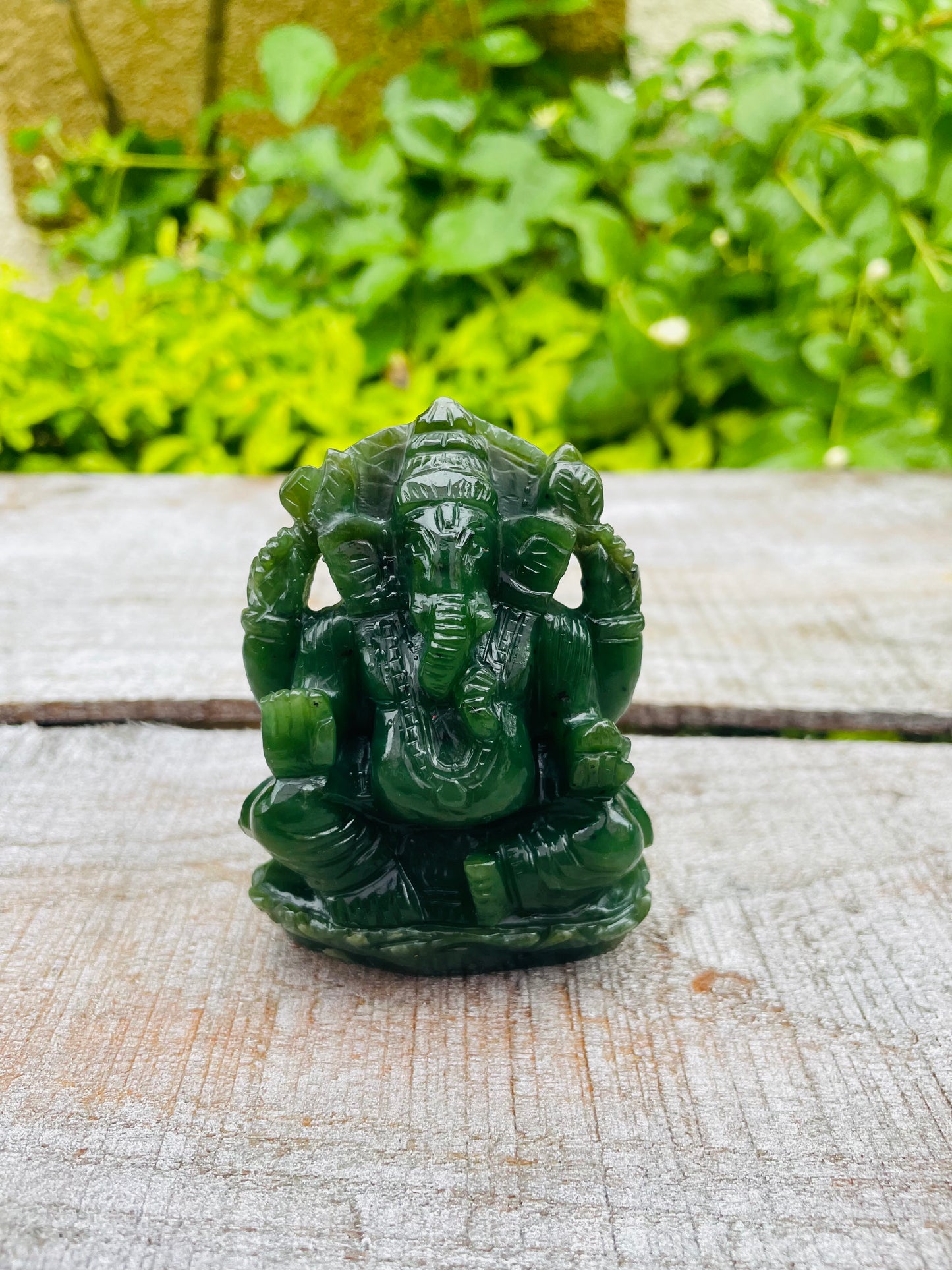 Nephrite jade ganesha