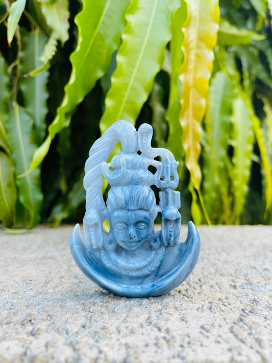 Blue Opal shiva head