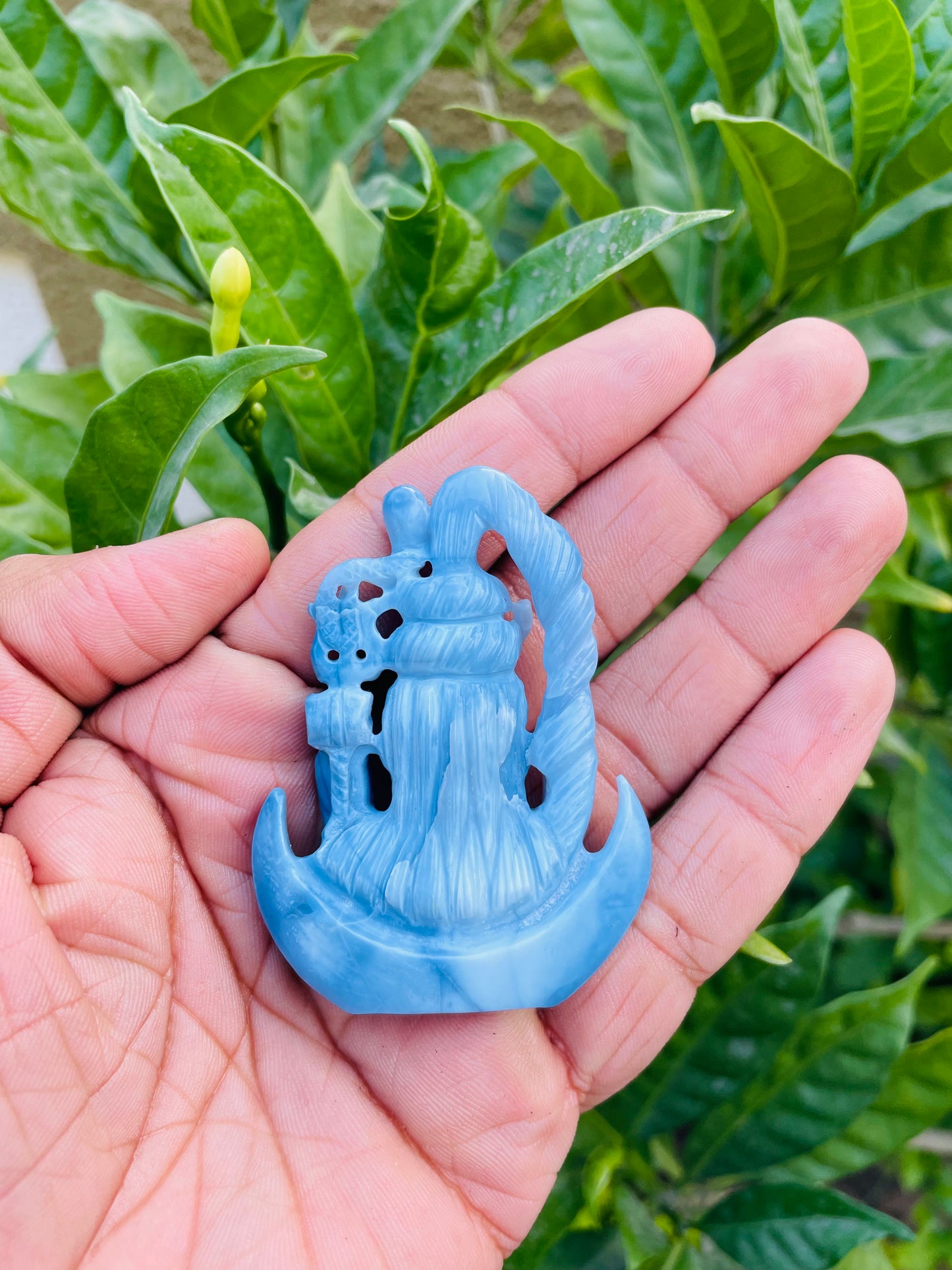 Blue Opal shiva head