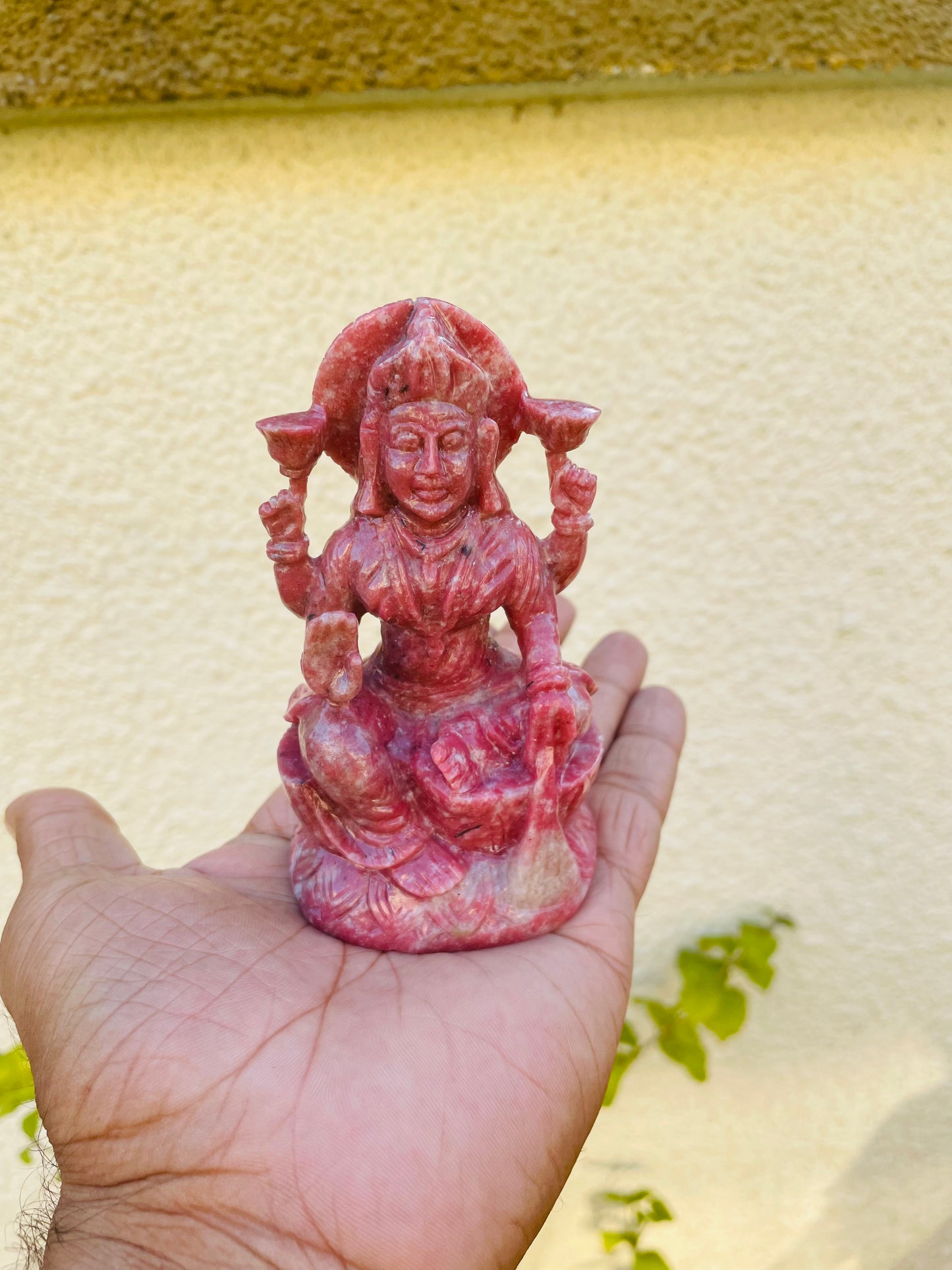 Goddess Laxmi in Thulite Gemstone