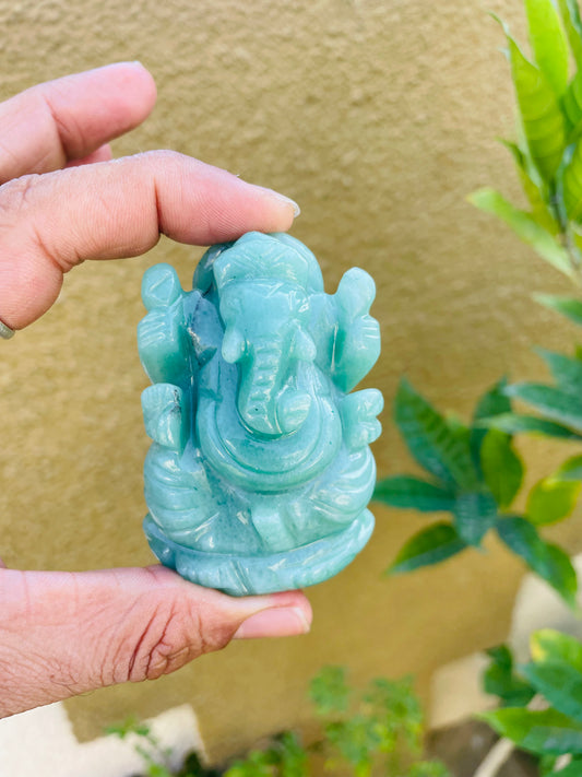 Green aventurine Ganesha