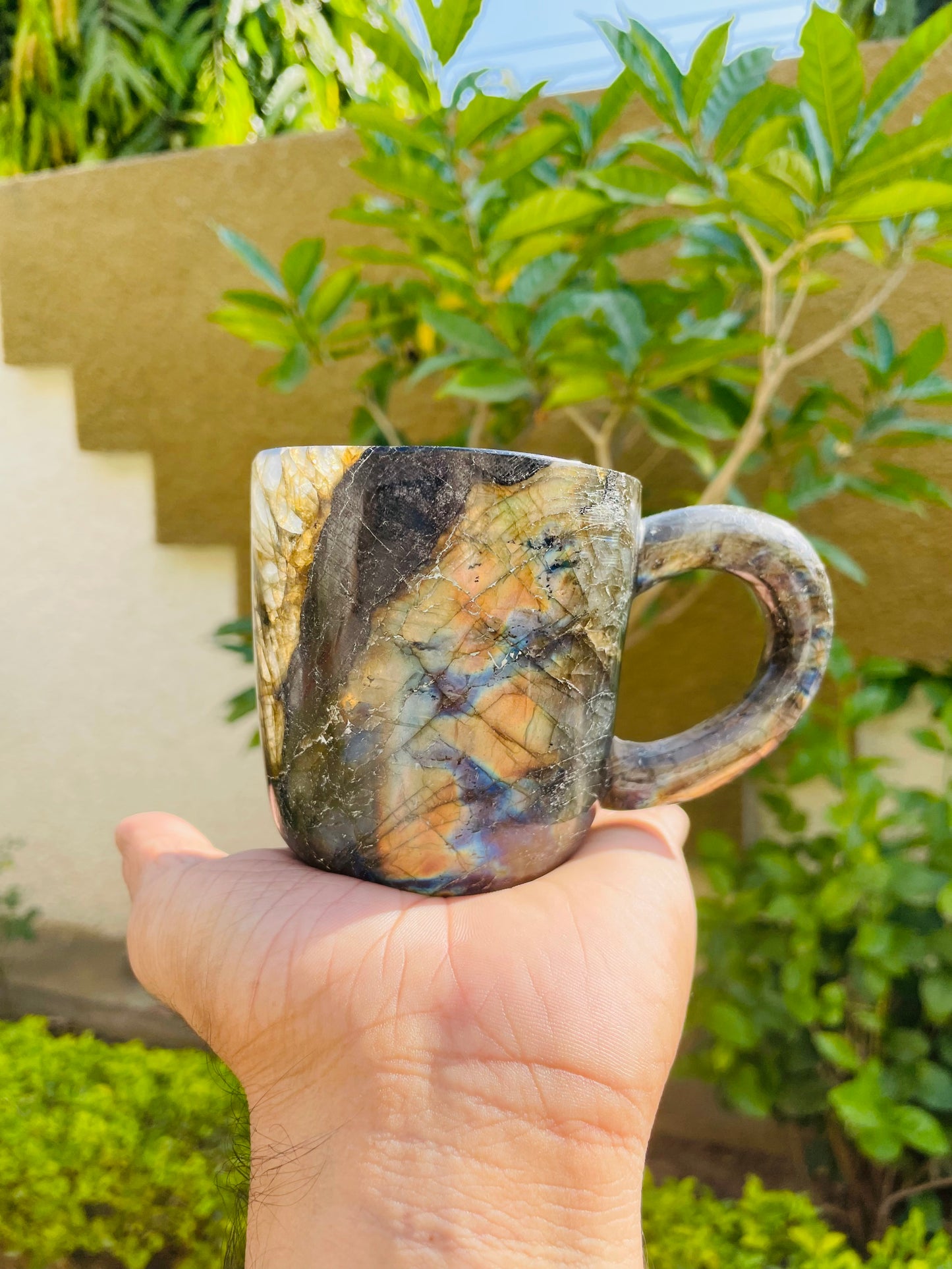 Labradorite mug and Coaster