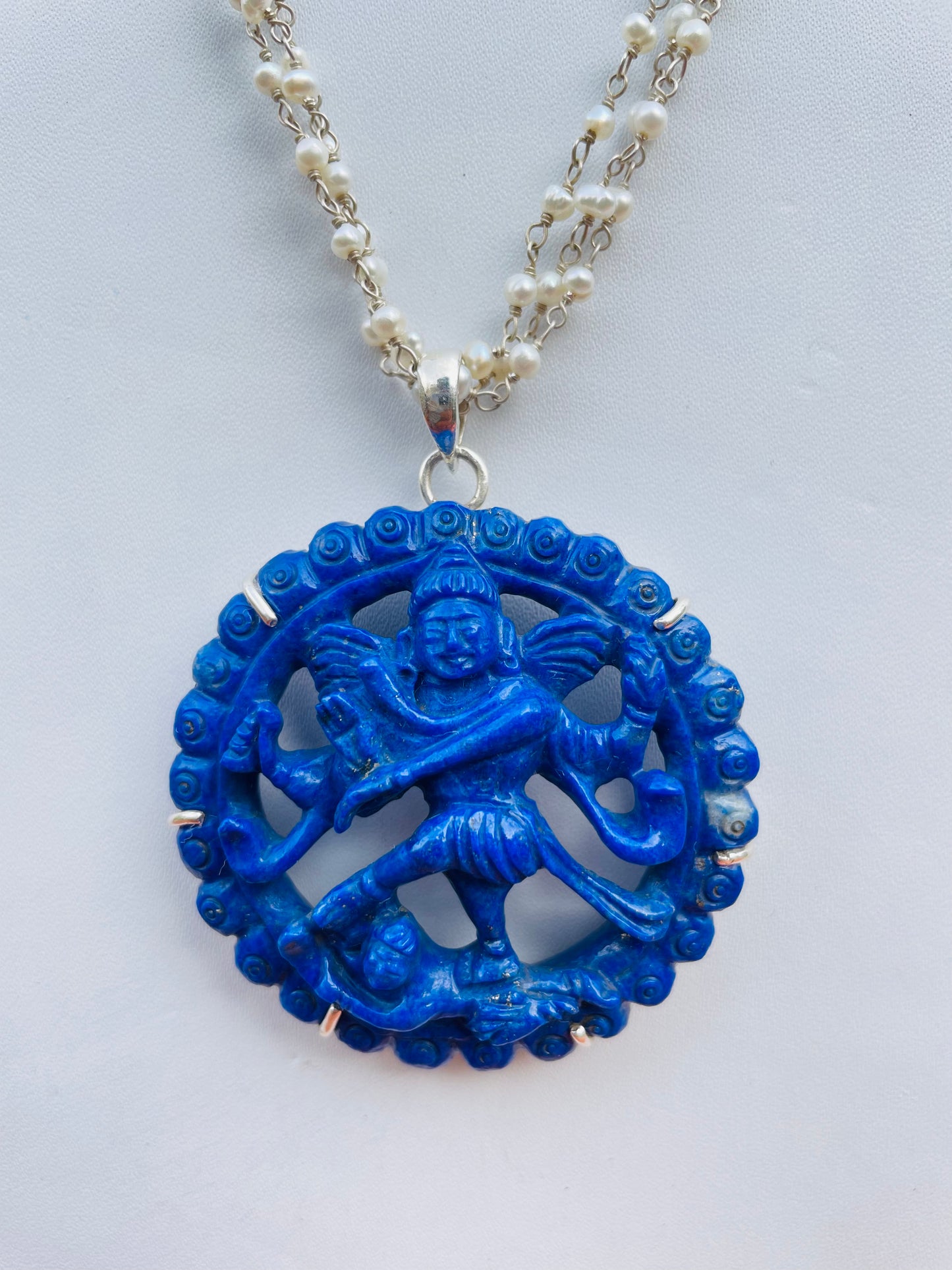 Natraj pendant in Lapis lazuli