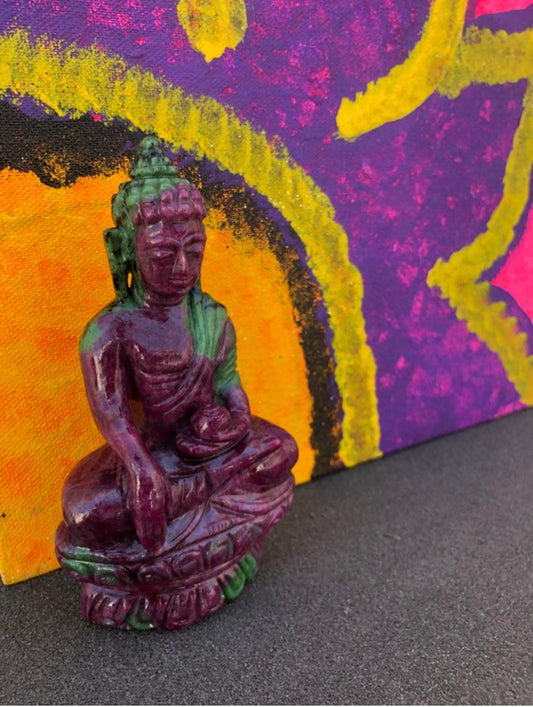 Ruby zoisite Buddha