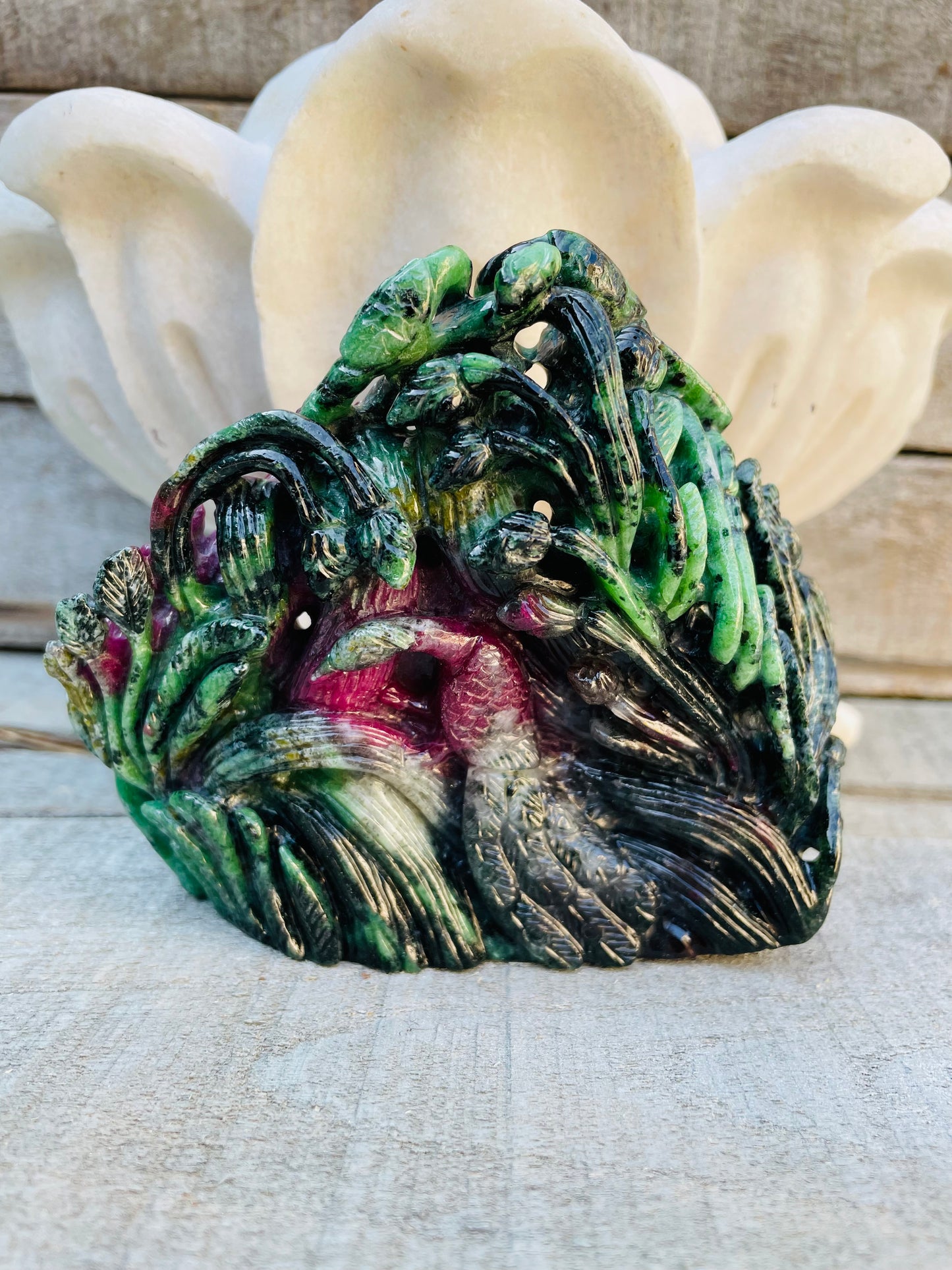 Ganesha in Ruby zoisite