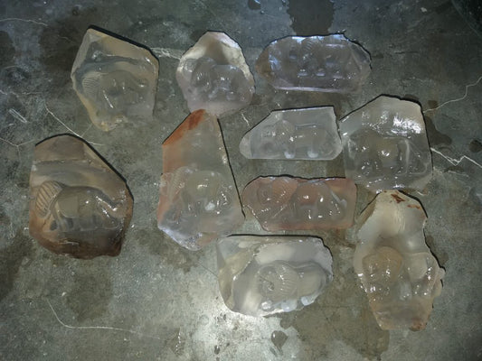 Crystal points carving