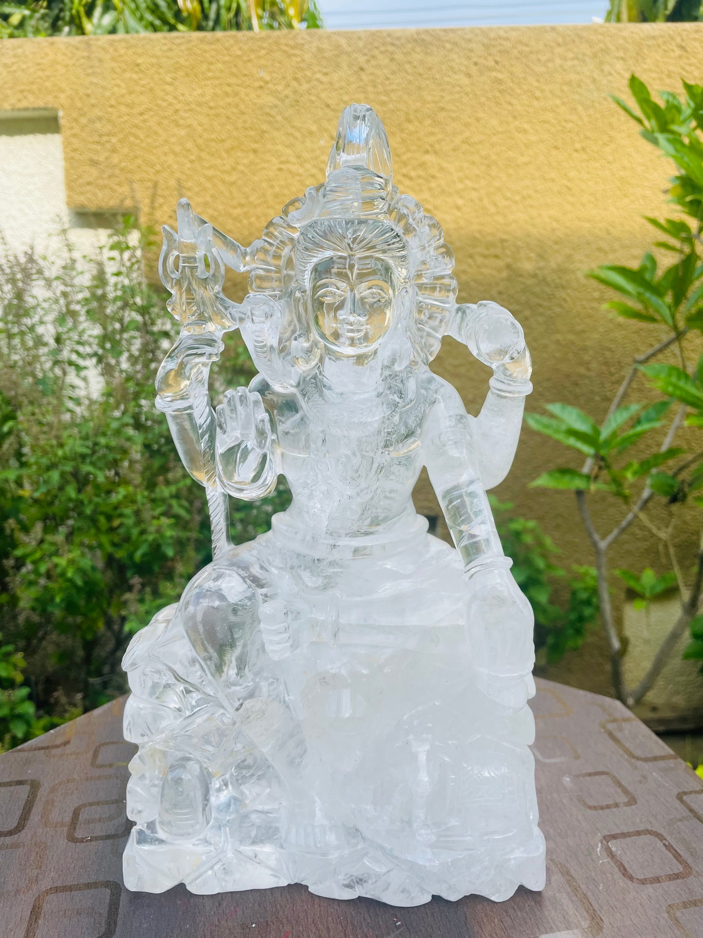 Clear quartz shiva