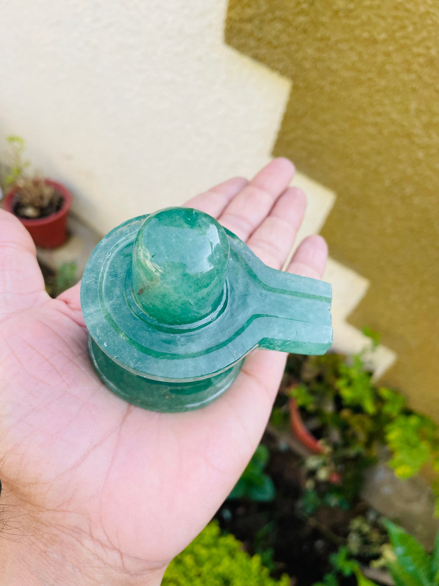 Shivlingam in Green Cherry Quartz