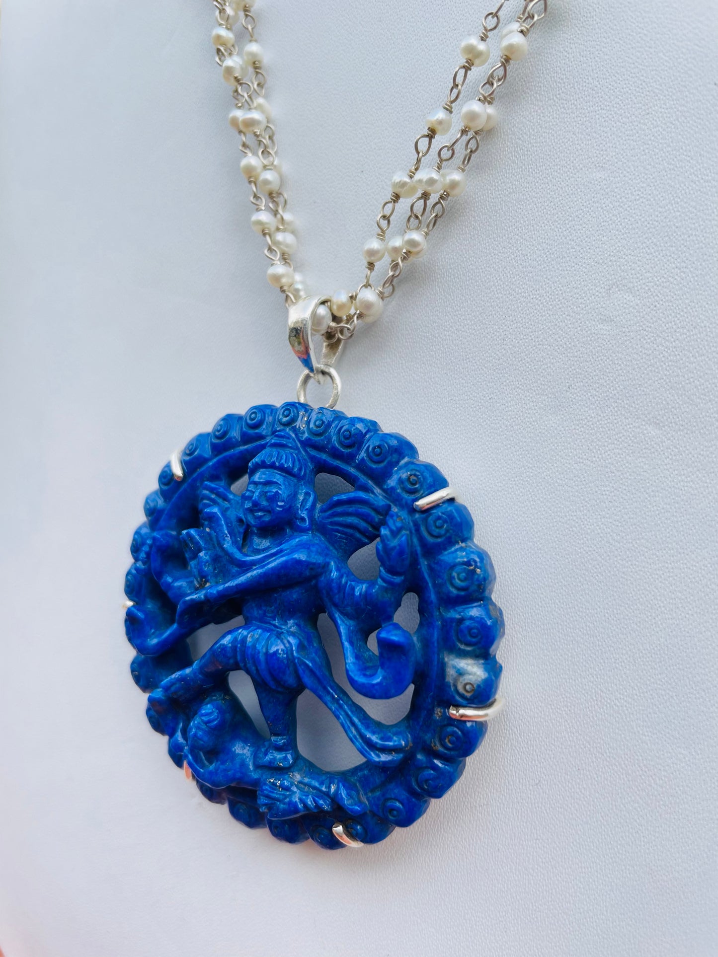 Natraj pendant in Lapis lazuli