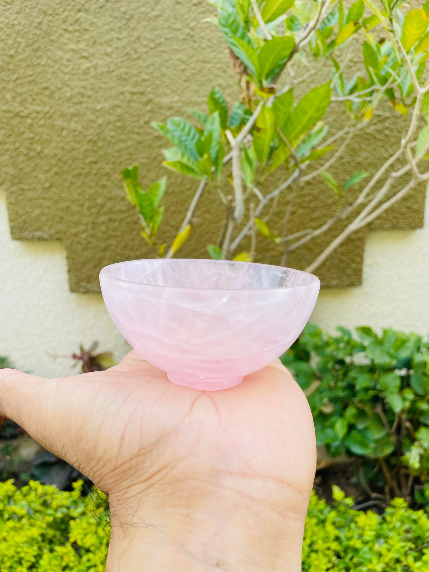 Rose quartz bowls