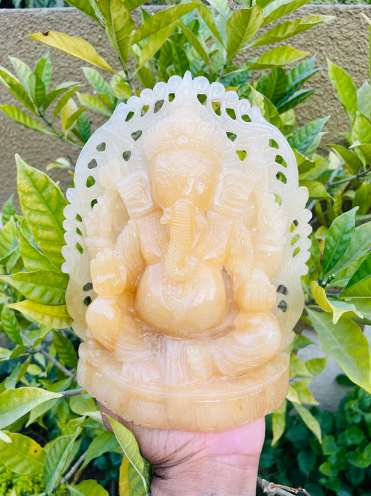 Yellow aventurine Ganesha