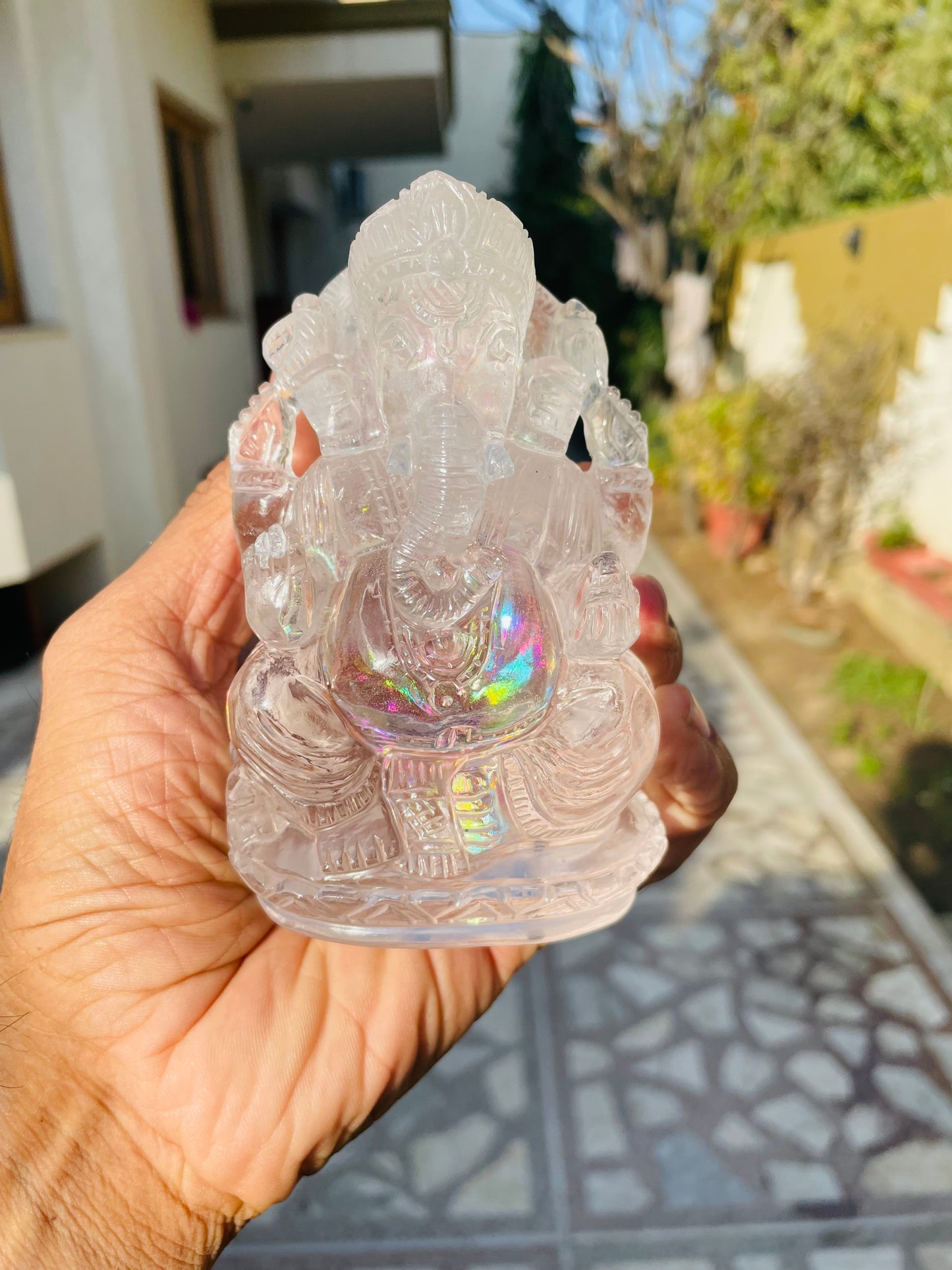 Clear quartz Ganesha