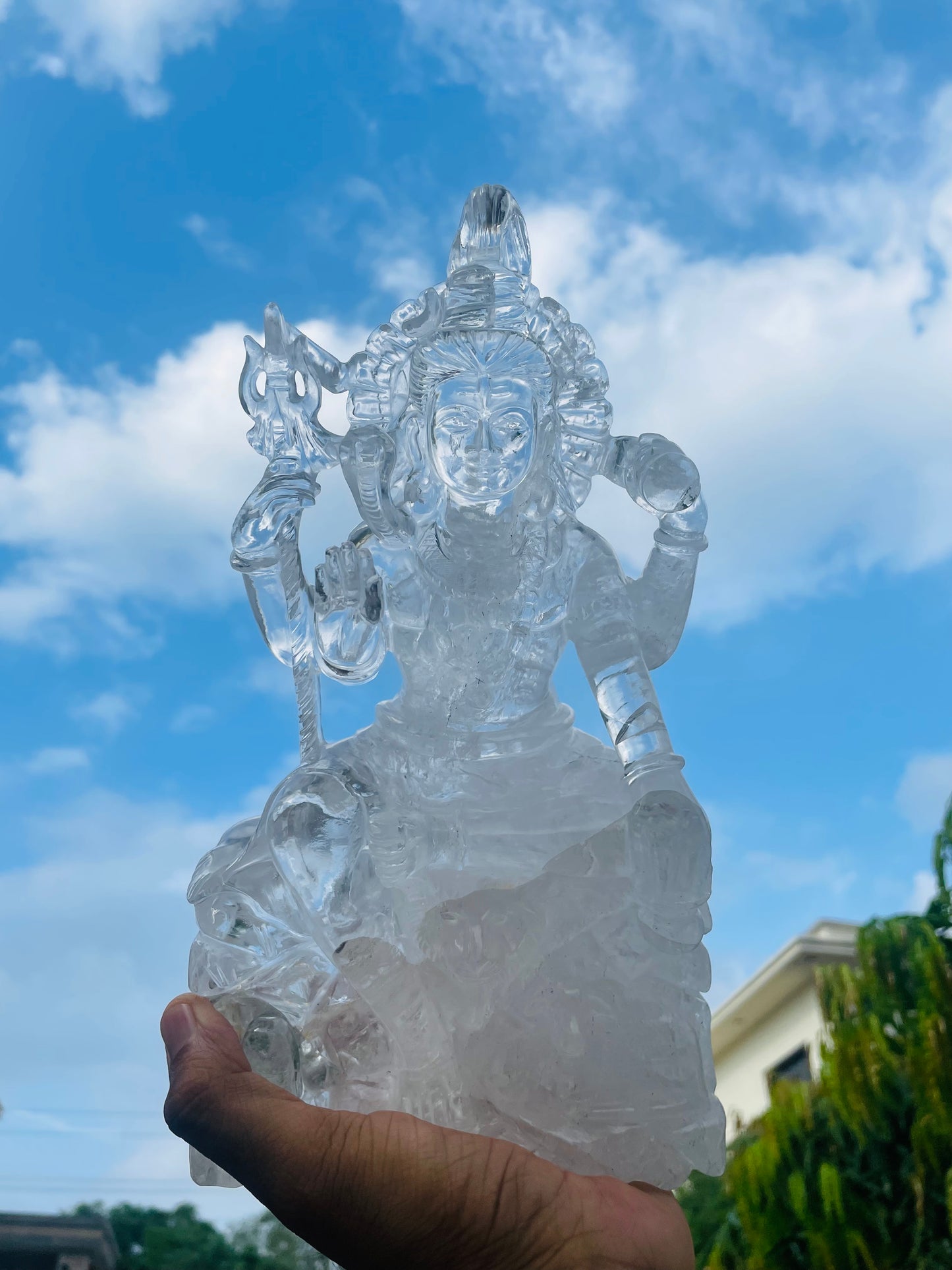 Clear quartz shiva