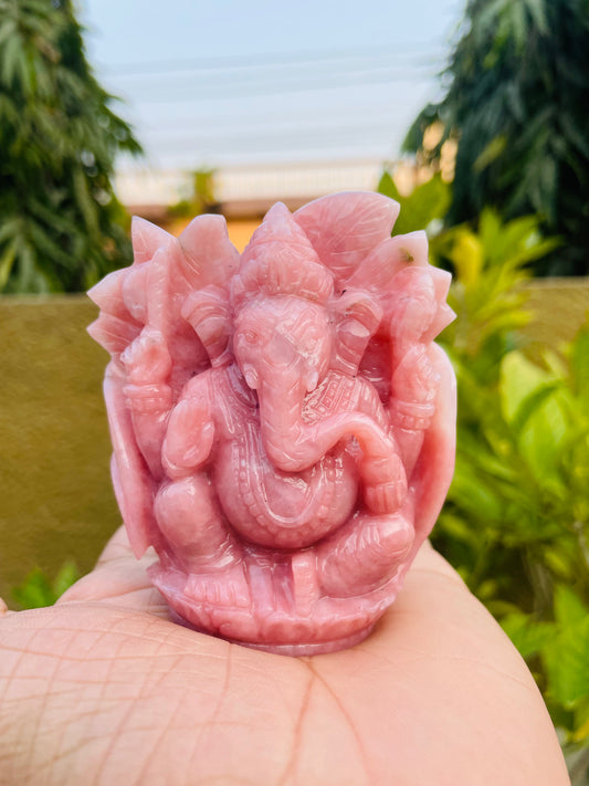 Pink Opal Ganesha